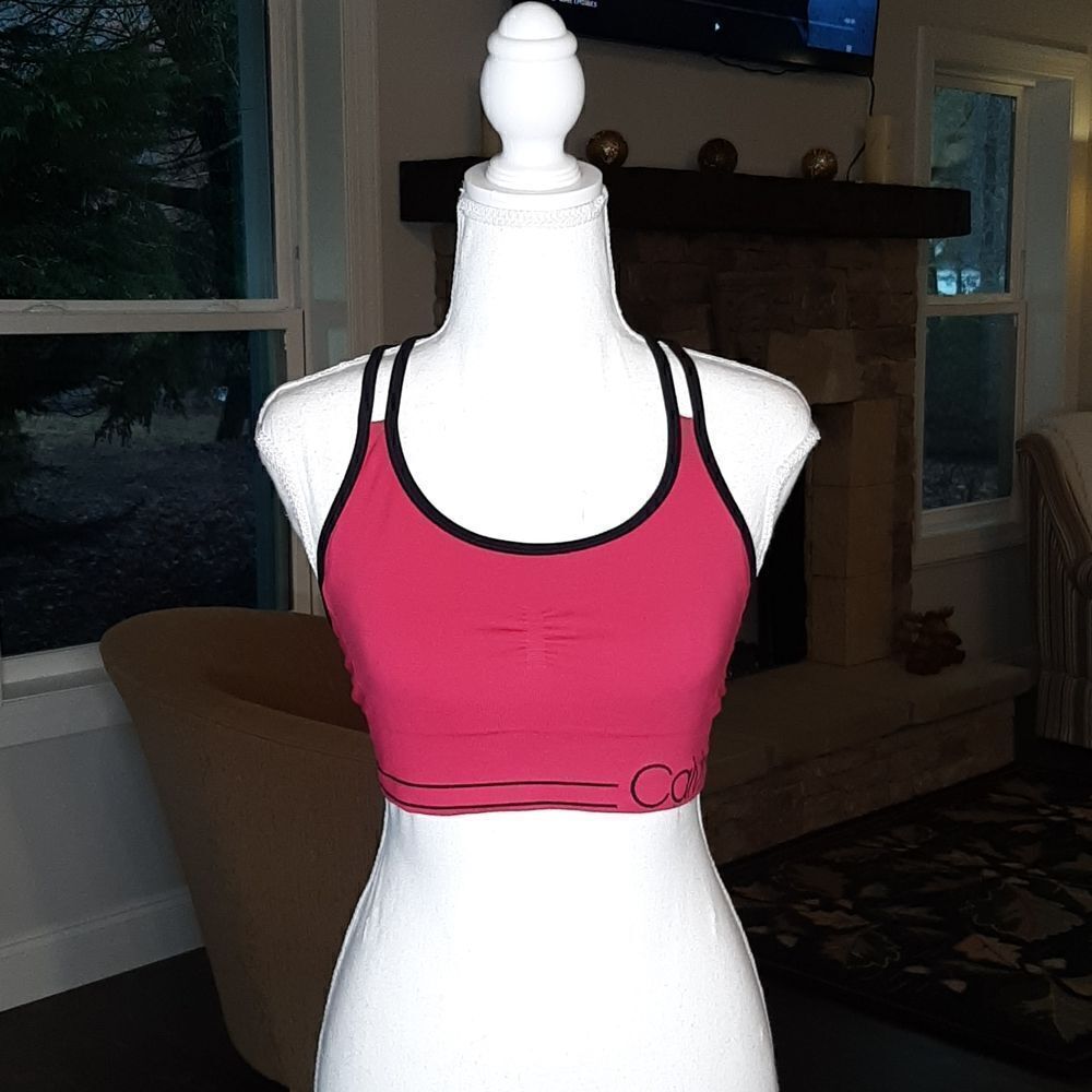 Calvin Klein Performance Pink and Black Sports Bra